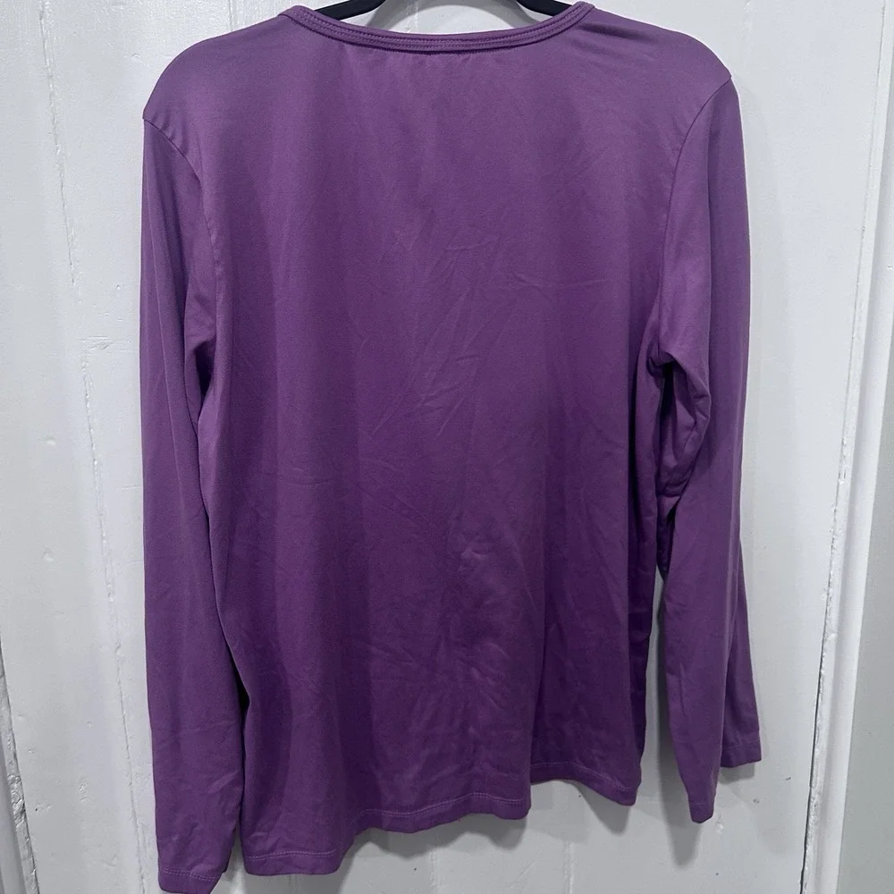 Jessica Simpson 2 Piece Purple PJ Lounge Set Petite XL Long Sleeve Henley